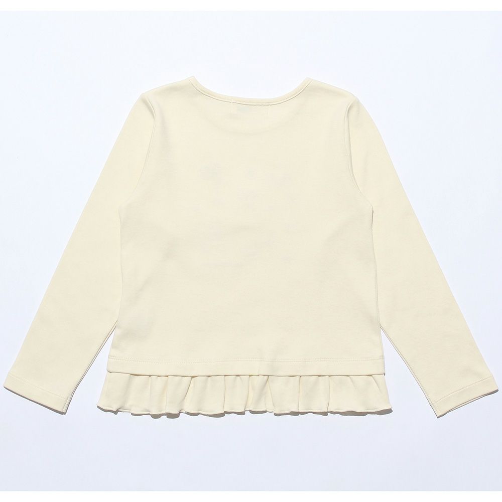 子供服 女の子 綿100％ドレス＆お花＆小物モチーフ刺繍Tシャツ アイボリー(12) 背面