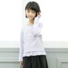 子供服 女の子 綿100％ドレス＆お花＆小物モチーフ刺繍Tシャツ パープル(91) モデル画像アップ