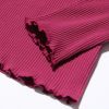 子供服 女の子 無地リブ生地インナーハイネックTシャツ ピンク(02) デザインポイント2