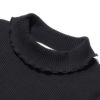 子供服 女の子 無地リブ生地インナーハイネックTシャツ ピンク(02) モデル画像アップ