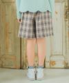 子供服 女の子 綿100％オリジナルチェック柄スカート風キュロットパンツ ベージュ(51) モデル画像4