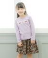 子供服 女の子 綿100％花柄キュロットパンツ ブラック(00) モデル画像1