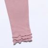 子供服 女の子 裾フリルデザインリブ素材8分丈レギンス ピンク(02) デザインポイント1
