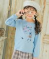 子供服 女の子 綿100％女の子モチーフ＆チェック柄ハート＆音符Tシャツ