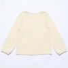 子供服 女の子 綿100％女の子モチーフ＆チェック柄ハート＆音符Tシャツ アイボリー(12) 背面