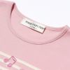 子供服 女の子 綿100％音符刺繍＆リボン付きTシャツ ピンク(02) デザインポイント2