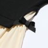 子供服 女の子 ロゴ＆リボン付きフリル裏毛トレーナー ブラック(00) デザインポイント2