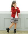 子供服 女の子 ケーブル編みニットカーディガン レッド(03) モデル画像2