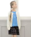 子供服 女の子 ケーブル編みニットカーディガン オフホワイト(11) モデル画像2