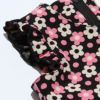 ベビー服 女の子 ベビーサイズ日本製花柄レースつきギャザーワンピース ピンク(02) デザインポイント1