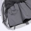 ベビー服 女の子 リブカットソーリボン付きドットチュールドッキングワンピース パープル(91) デザインポイント2