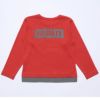 子供服 男の子 綿100％ポケットつき重ね着風Tシャツ オレンジ(07) 背面