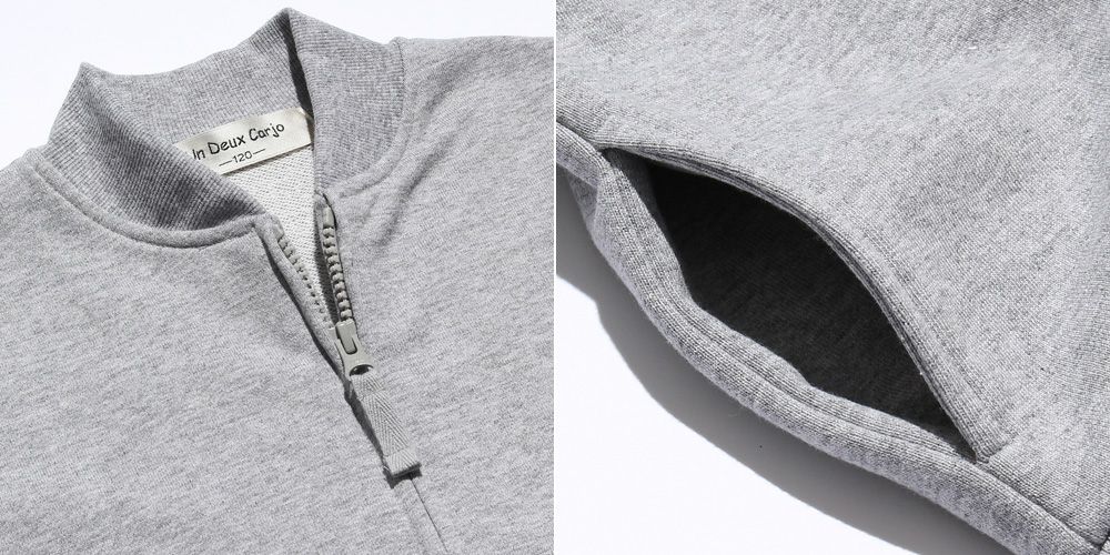 子供服 男の子 電車プリント乗り物シリーズ毛ジップアップジャケット 杢ｸﾞﾚｰ(92) デザインポイント2