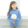 子供服 女の子 リブハイネックインナーTシャツ ブルー(61) モデル画像アップ