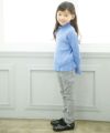 子供服 女の子 リブハイネックインナーTシャツ ブルー(61) モデル画像2