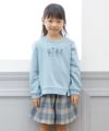 子供服 女の子 チェック柄キュロットパンツ ブルー(61) モデル画像4