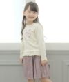 子供服 女の子 チェック柄プリーツ加工ラップスカート レッド(03) モデル画像1