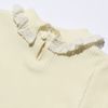 ベビー服 女の子 ベビーサイズ綿100％レース付きタートルネックTシャツ オフホワイト(11) デザインポイント2