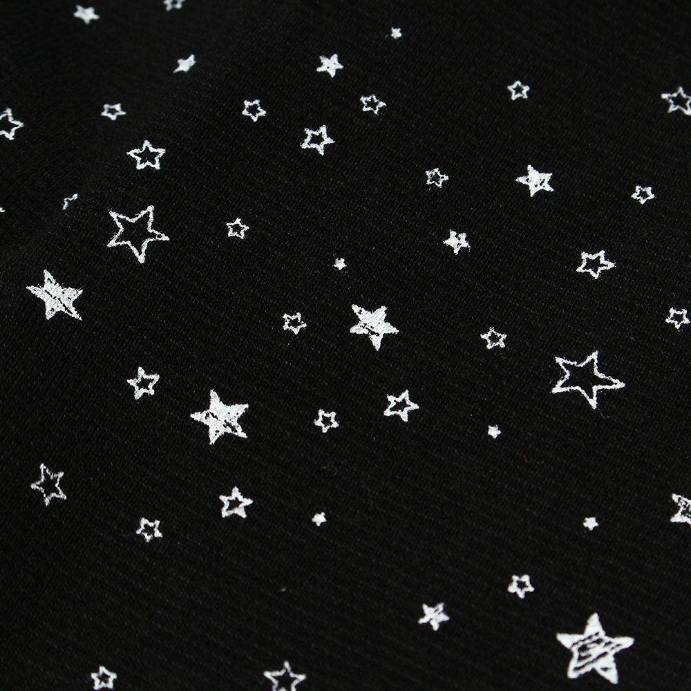 ベビー服 男の子 ベビーサイズ星柄プリントフルレングス10分丈レギンス ブラック(00) デザインポイント2