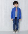 子供服 男の子 電車＆ロゴプリント乗り物シリーズフルレングス10分丈パンツ ネイビー(06) モデル画像2