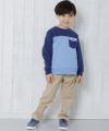 ベビー服 男の子 スーパーストレッチロゴ刺繍フルレングスツイルパンツ ベージュ(51) モデル画像3