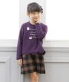 子供服 女の子 日本製チェック柄キュロットパンツ ブラック(00) モデル画像3