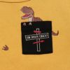 子供服 男の子 恐竜刺繍動物シリーズTシャツ イエロー(04) デザインポイント1