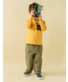 子供服 男の子 恐竜刺繍動物シリーズTシャツ イエロー(04) モデル画像2