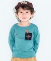 子供服 男の子 恐竜刺繍動物シリーズTシャツ グリーン(08) モデル画像1
