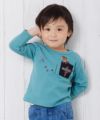 ベビー服 男の子 ベビーサイズ恐竜刺繍動物シリーズTシャツ グリーン(08) モデル画像1