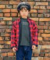 子供服 男の子 ロゴ刺繍ラグラン袖ポケットつきトレーナー ブラック(00) モデル画像1