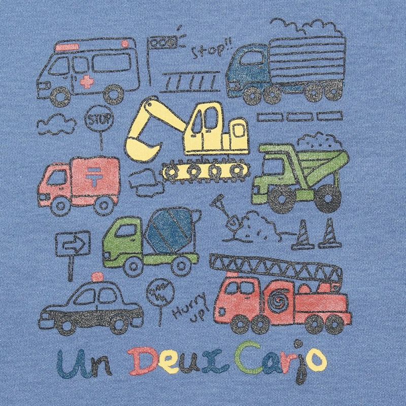 ベビーサイズ綿100％働く車＆ロゴプリント乗り物シリーズTシャツ