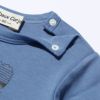 ベビー服 男の子 ベビーサイズ綿100％働く車＆ロゴプリント乗り物シリーズTシャツ ブルー(61) デザインポイント2