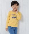 子供服 男の子 綿100％電車＆ロゴプリント乗り物シリーズTシャツ イエロー(04) モデル画像2