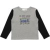 子供服 男の子 綿100％電車＆ロゴプリント乗り物シリーズTシャツ 杢ｸﾞﾚｰ(92) 正面