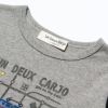 子供服 男の子 綿100％電車＆ロゴプリント乗り物シリーズTシャツ 杢ｸﾞﾚｰ(92) デザインポイント2