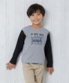 子供服 男の子 綿100％電車＆ロゴプリント乗り物シリーズTシャツ 杢ｸﾞﾚｰ(92) モデル画像1