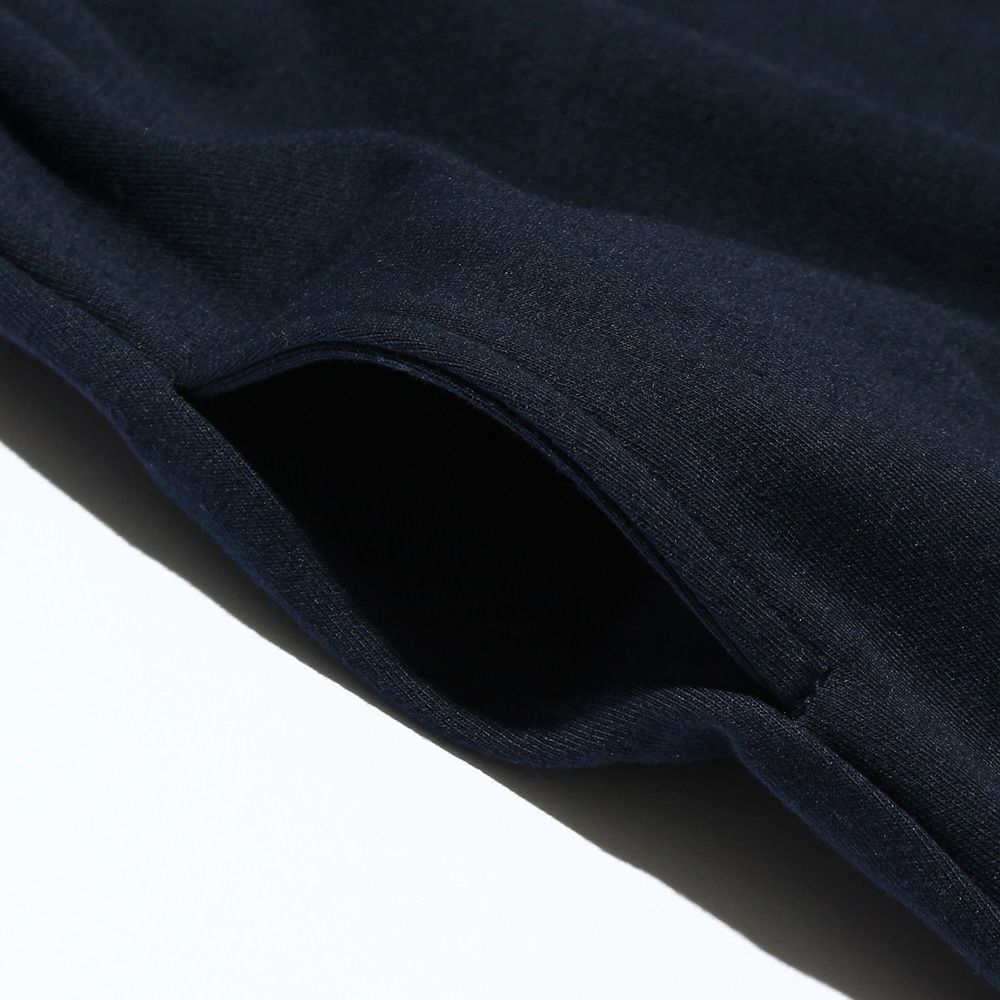 子供服 女の子 ダブルニットリボン付きギャザーワンピース ネイビー(06) デザインポイント2