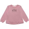 子供服 女の子 あったか裏シャギーお花＆ロゴプリントトレーナー ピンク(02) 正面