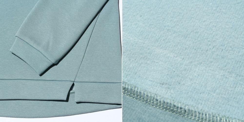 子供服 女の子 あったか裏シャギーお花＆ロゴプリントトレーナー グリーン(08) デザインポイント2