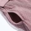 ベビー服 女の子 ロゴ刺繍お花ドレスモチーフつきチュールドッキングワンピース ピンク(02) デザインポイント2