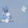 ベビー服 女の子 ロゴ刺繍お花ドレスモチーフつきチュールドッキングワンピース ブルー(61) デザインポイント1