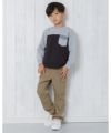 子供服 男の子 フルレングスツイルカーゴパンツ ベージュ(51) モデル画像アップ