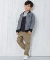 子供服 男の子 フルレングスツイルカーゴパンツ ベージュ(51) モデル画像1
