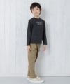 子供服 男の子 フルレングスツイルカーゴパンツ ベージュ(51) モデル画像3