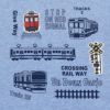 子供服 男の子 電車ワッペン付き乗り物シリーズ裏毛トレーナー ブルー(61) デザインポイント1