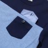子供服 男の子 ポケット付きバックプリント裏毛トレーナー ブルー(61) デザインポイント1