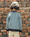 子供服 男の子 ロゴ刺繍ワッペン＆ポケット付きあったか裏起毛ジャケット 杢ｸﾞﾚｰ(92) モデル画像全身