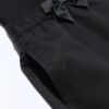 子供服 女の子 ジュニアサイズリボン付きギャザードッキングワンピース ブラック(00) デザインポイント2
