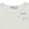 子供服 女の子 リボン＆チュールフリルTシャツ オフホワイト(11) デザインポイント1